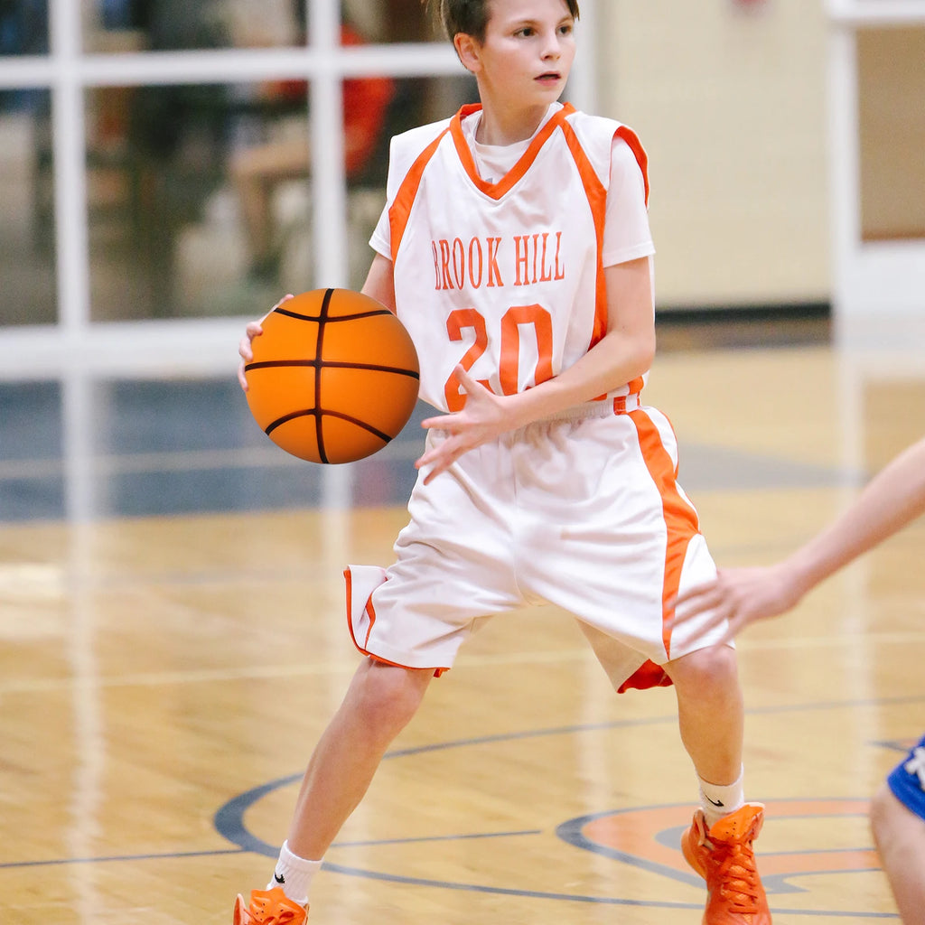 Silent Basketball Size 7 (29.5") Dribbling Indoor Grooved Foam Basketball High Bounce Noiseless Training Silent Ball