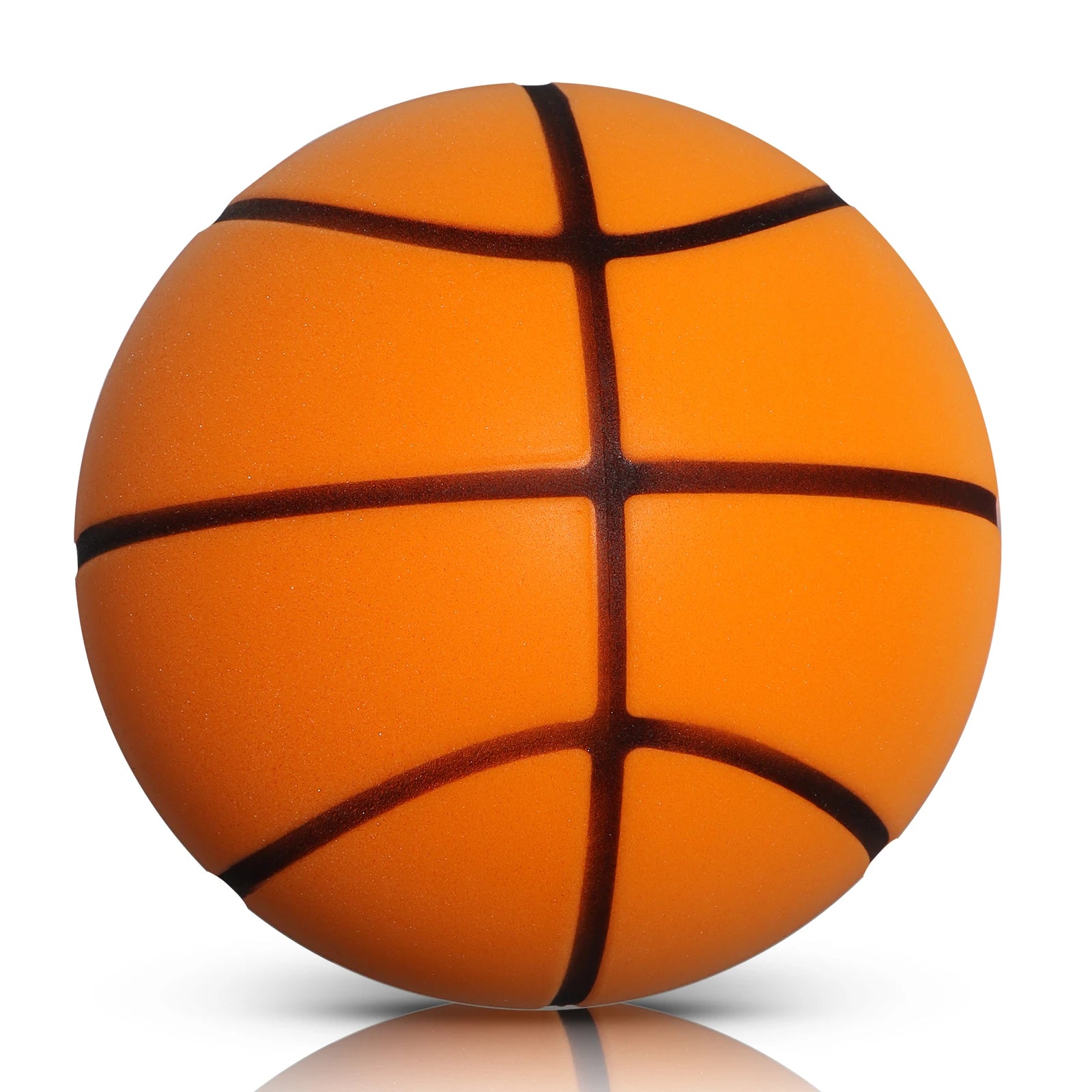 Silent Basketball Size 7 (29.5") Dribbling Indoor Grooved Foam Basketball High Bounce Noiseless Training Silent Ball